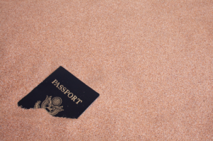 Passport lost in the sand