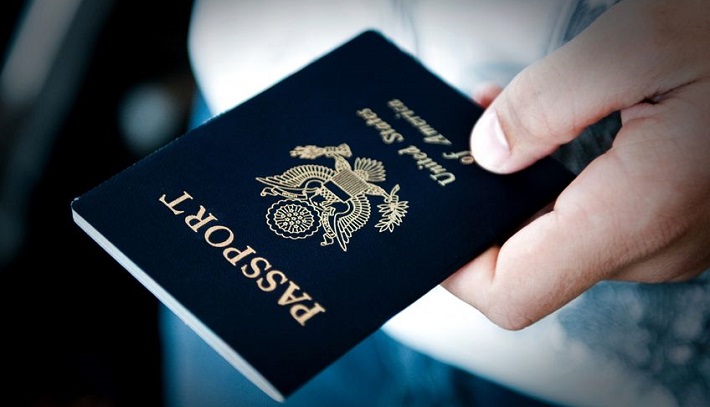 Handing over a passport