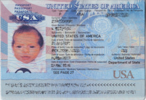 a passport for a baby